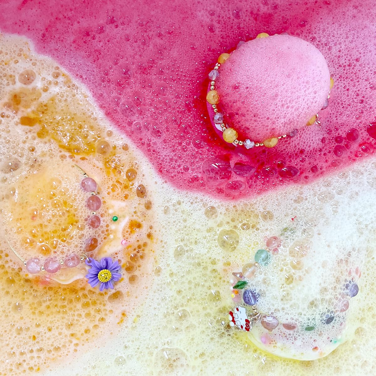 Clear and Fresh gift-pack donut bath bombs ready for birthdays.