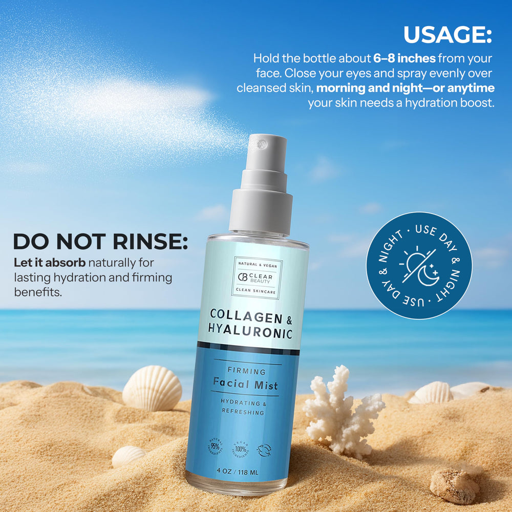 Clear Beauty cruelty-free packaging conveys ethical skincare principles.