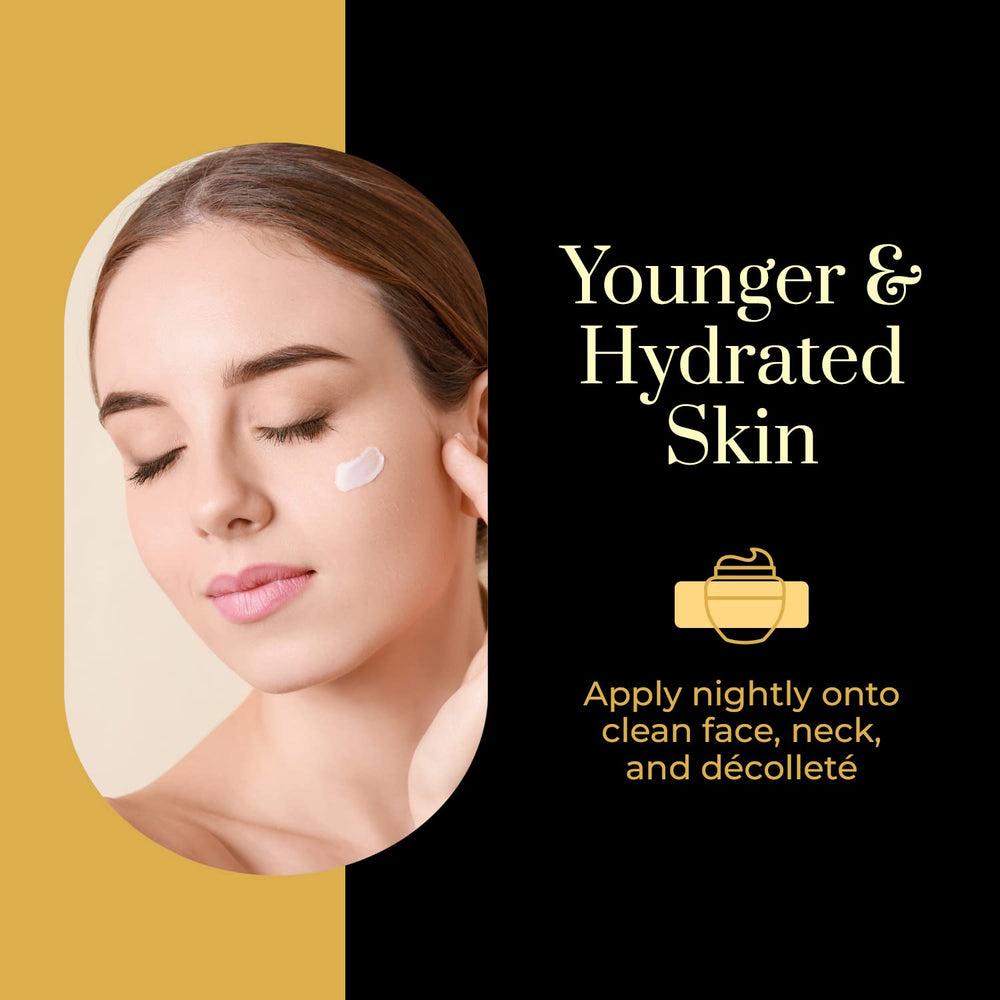 Clear Beauty Night Cream applied for a comforting, moisture-rich evening ritual.