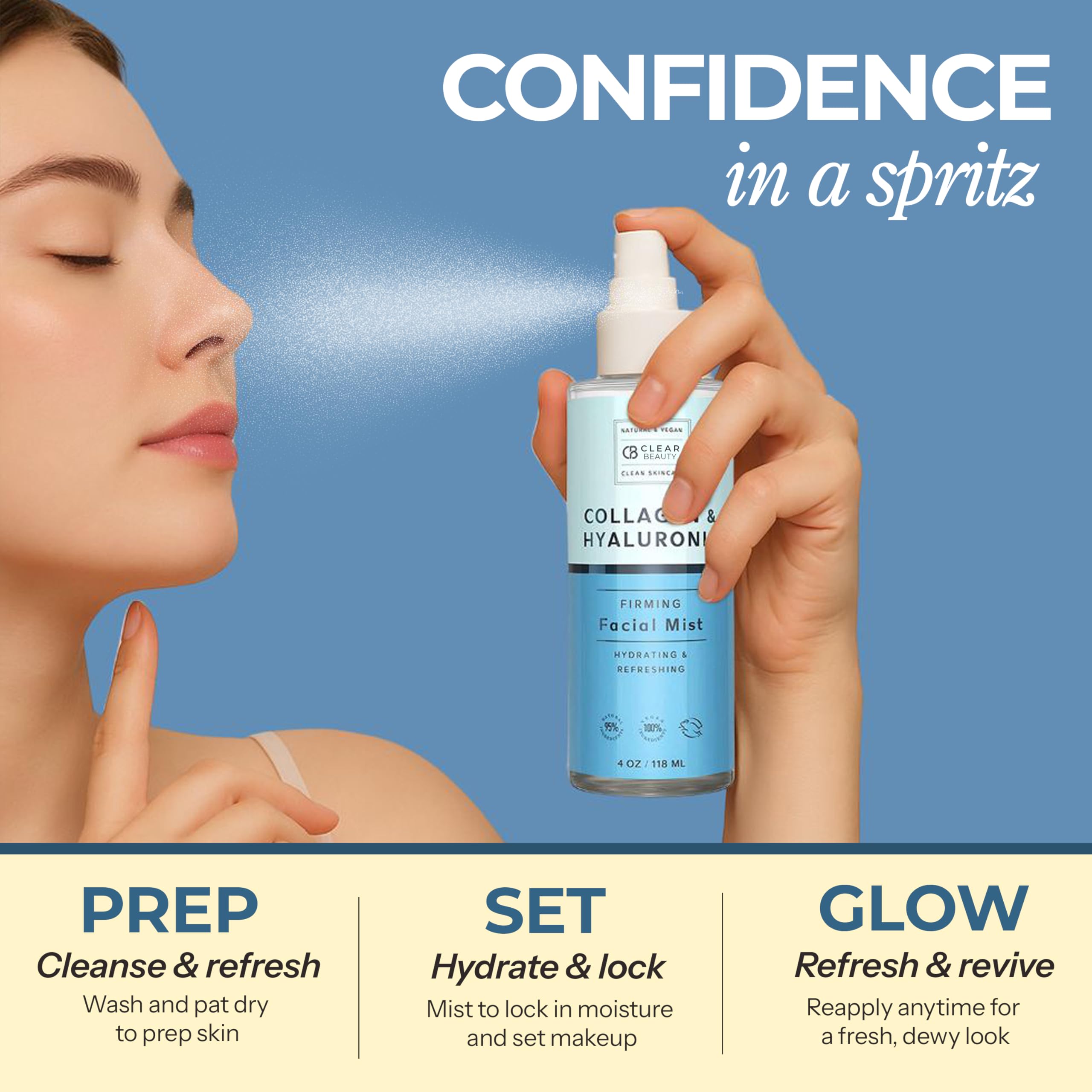 Clear Beauty 4 oz bottle is travel-friendly for daily routines.