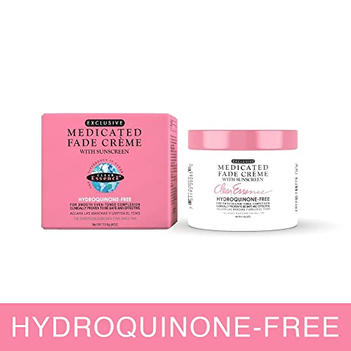 Clear Essence Fade Creme on face during application showing gentle massage for even skin tone