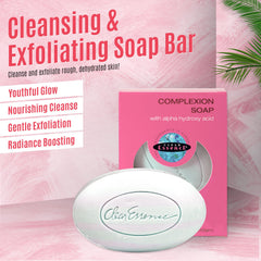 Clear Essence ingredients visual highlights lactic acid and nourishing oils for balanced skin.