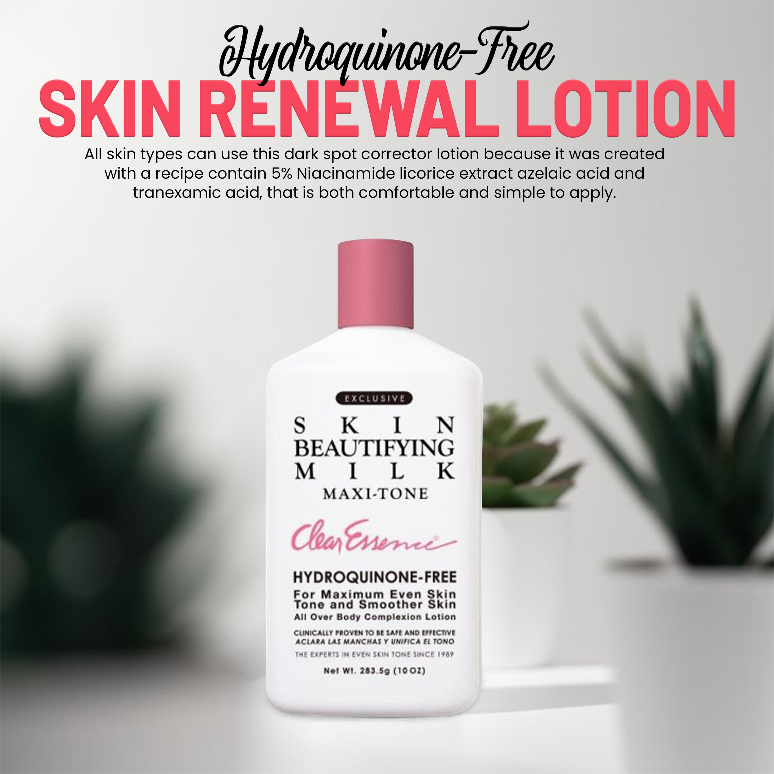 Hand with Clear Essence Milk absorbed, showing hydrated, healthy-looking skin
