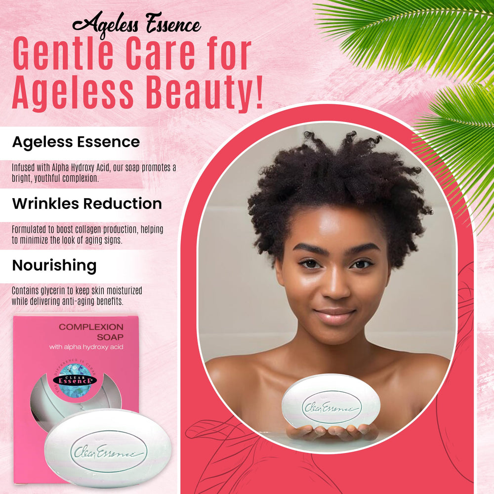 Clear Essence soap texture close-up demonstrates smooth surface for comfortable application.