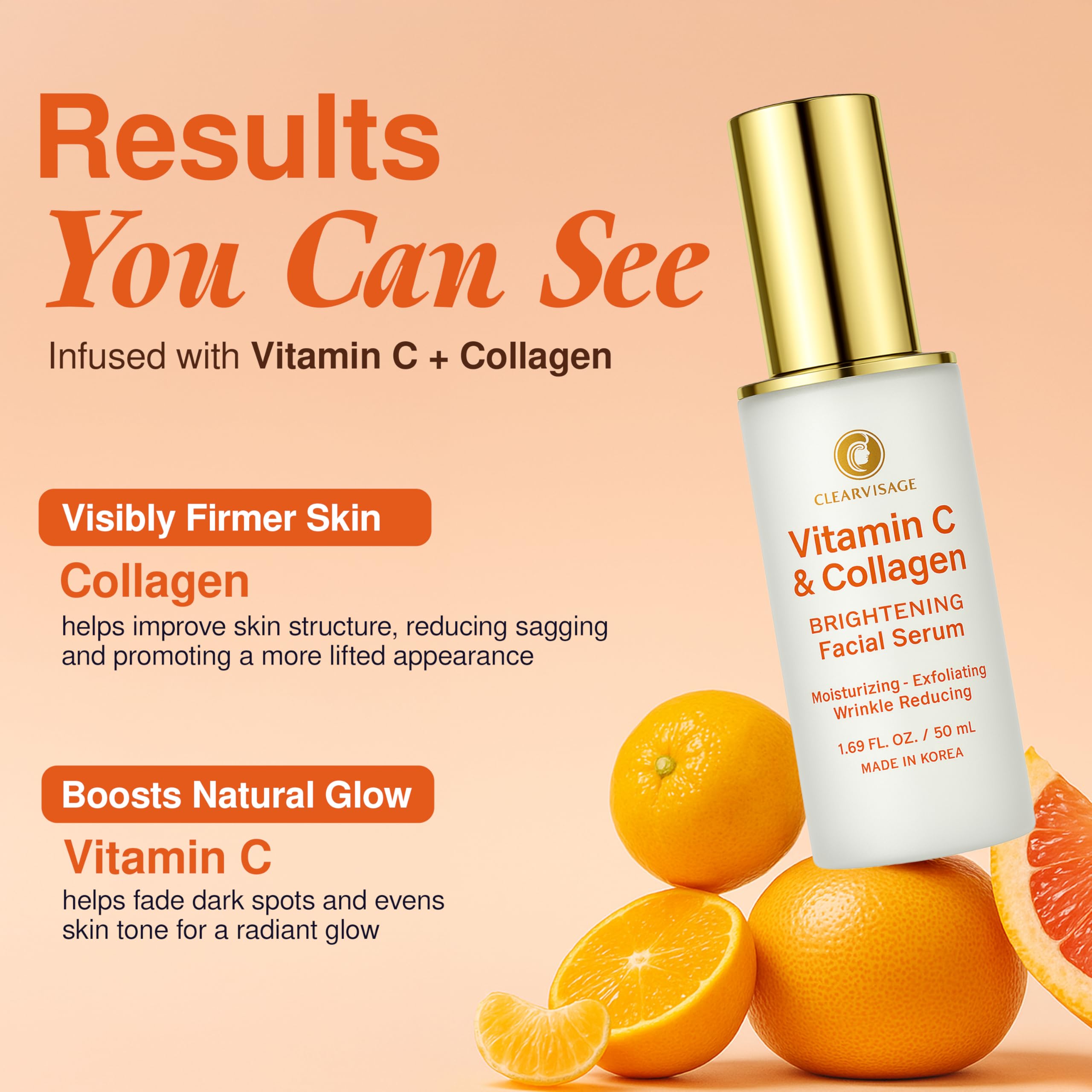 Close-up of Clear Visage serum being applied to skin for a healthy glow