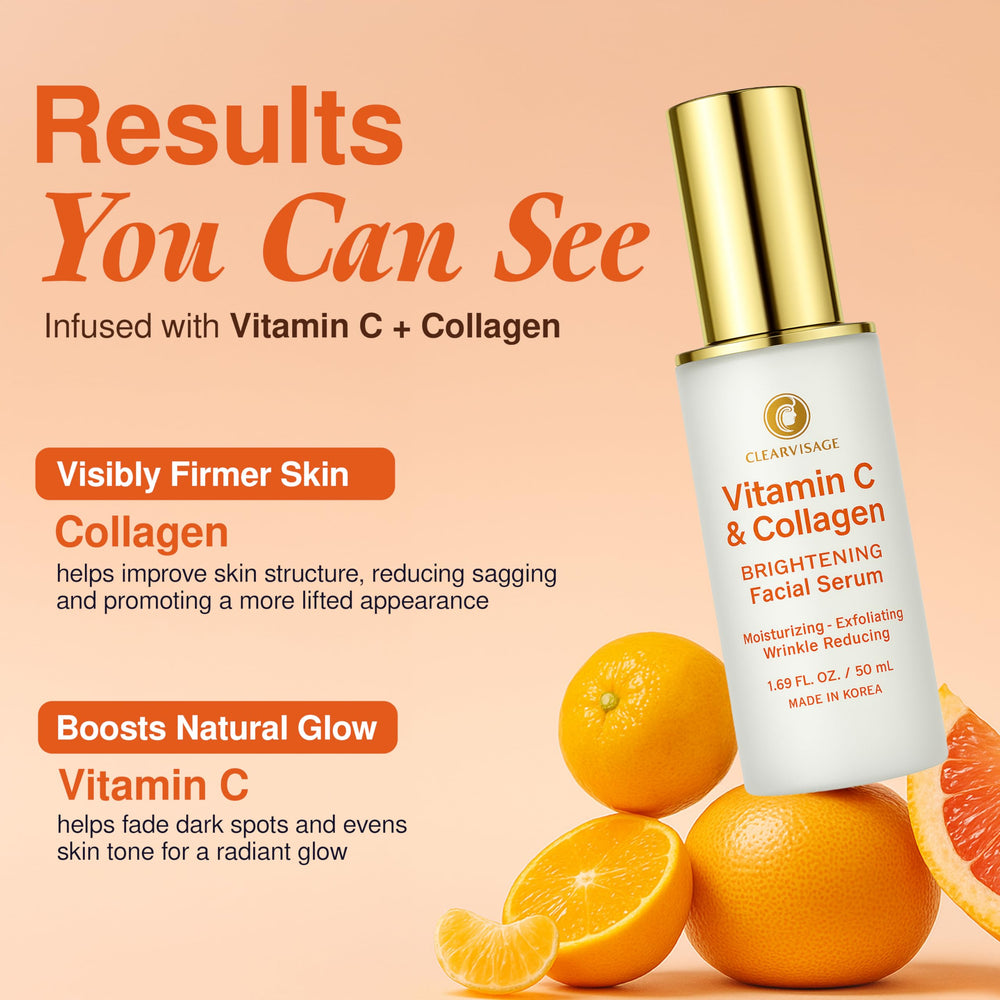 Close-up of Clear Visage serum being applied to skin for a healthy glow