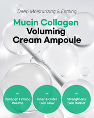 ClearDea Mucin Collagen Ampoule cream texture smooths and absorbs without heaviness.