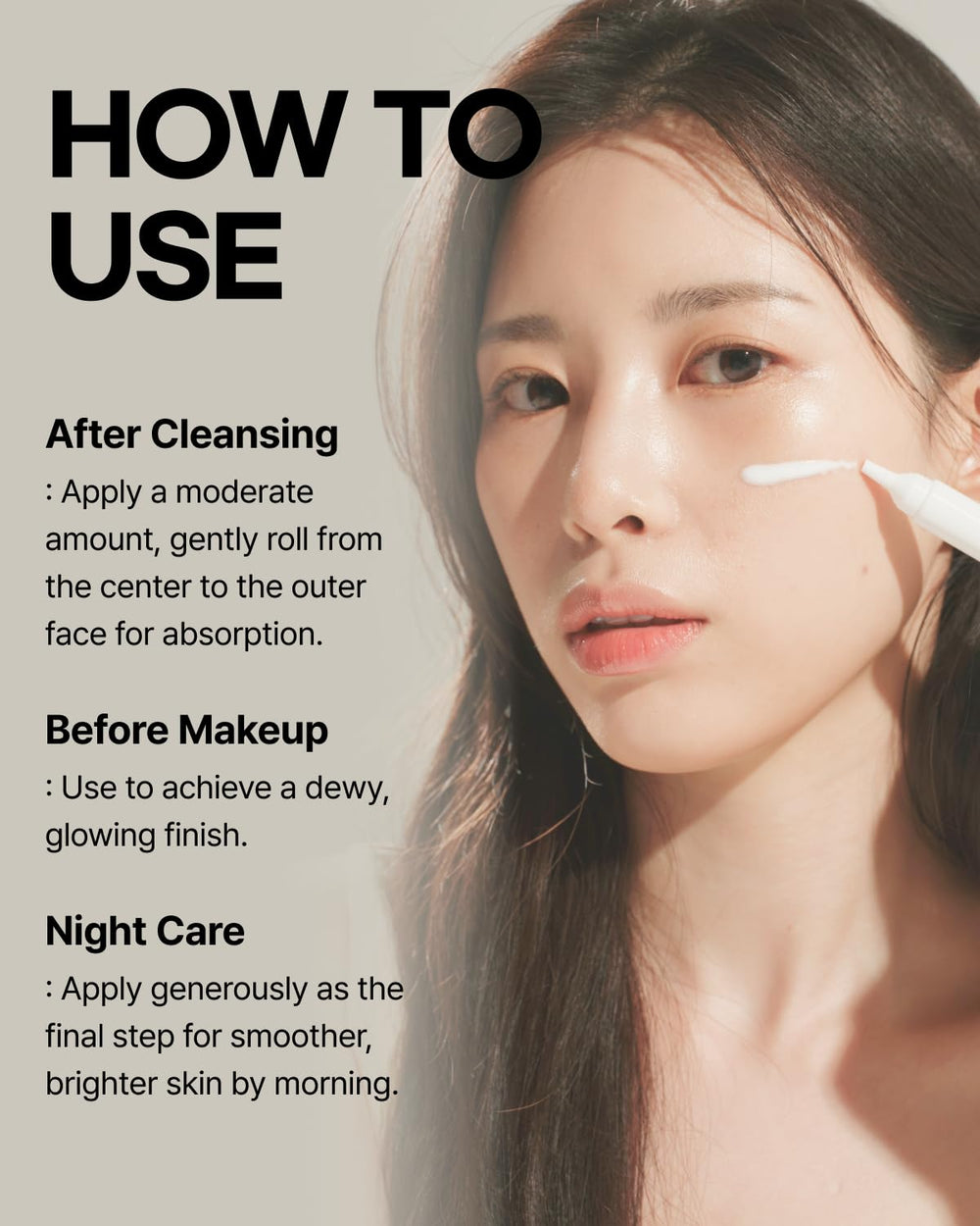 ClearDea Mucin Collagen Ampoule skin close-up highlights revitalized texture.