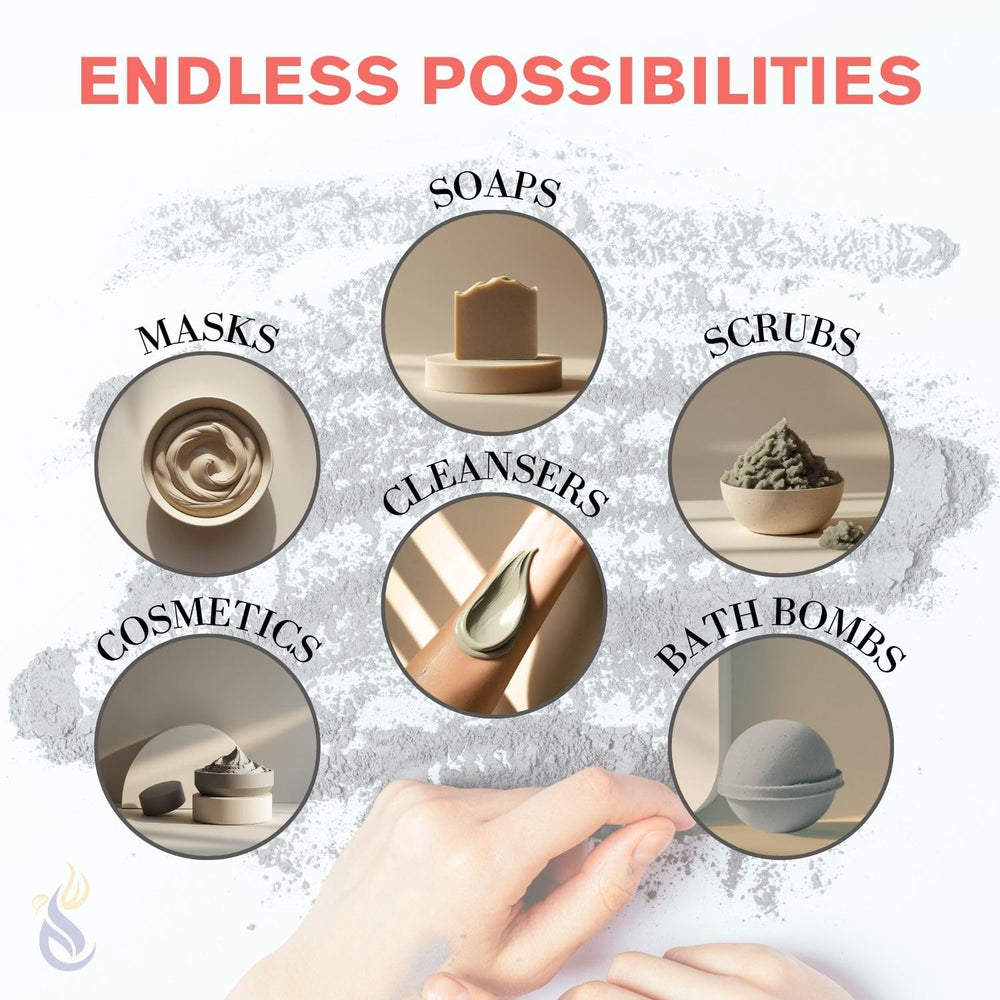 ClearLee Bentonite Clay Powder for body wraps and purifying treatments