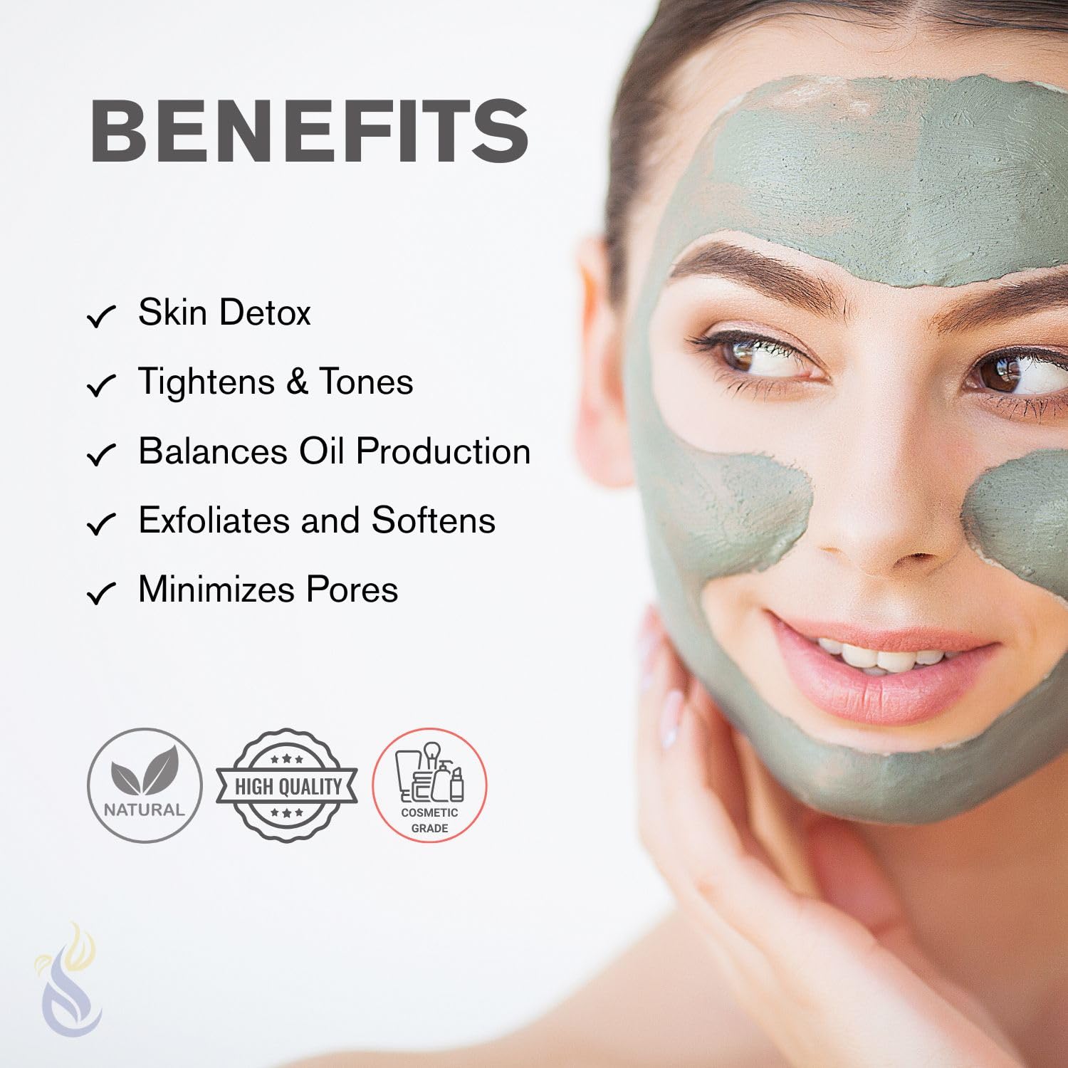 ClearLee Bentonite Clay Powder used for a DIY face mask application