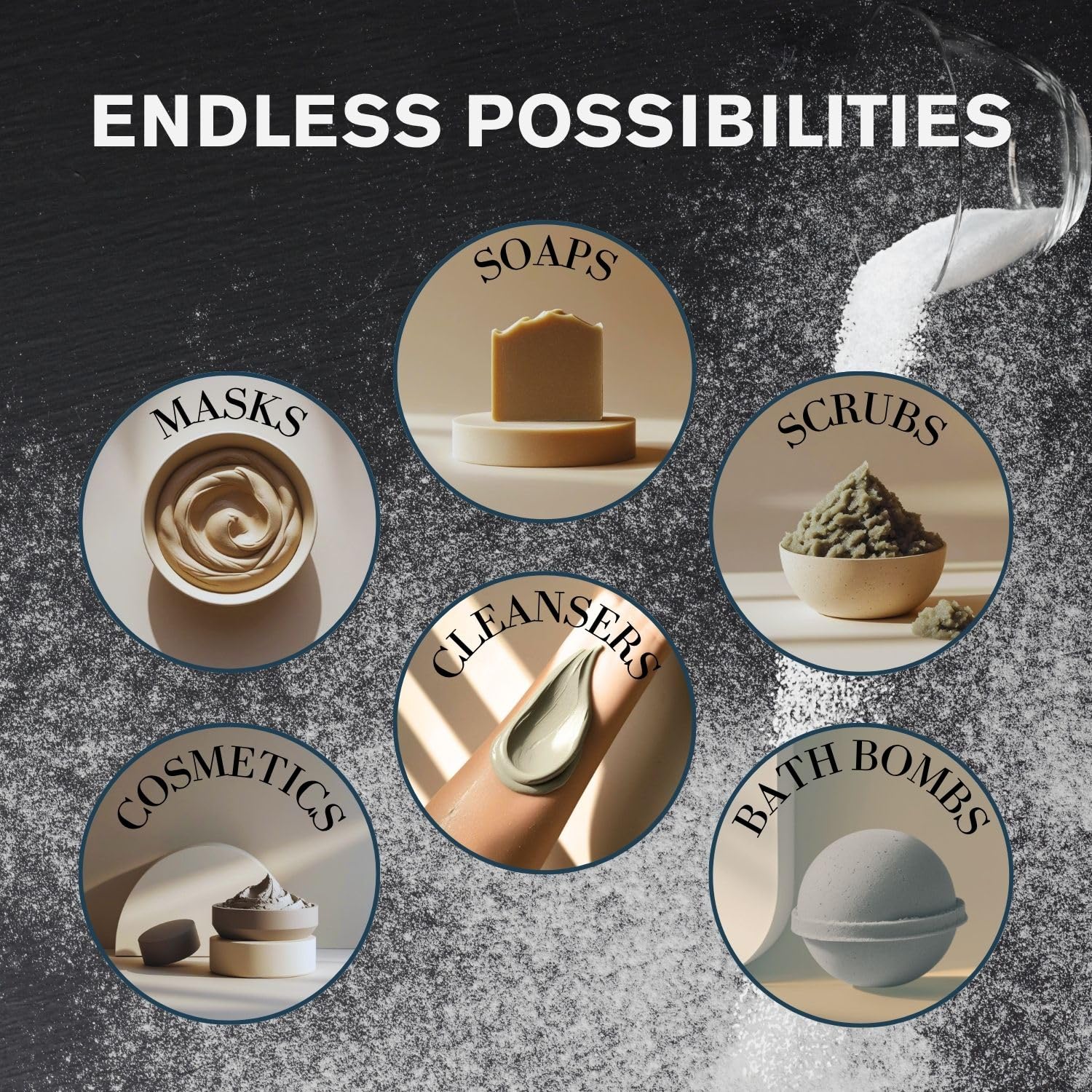 ClearLee pumice powder used in facial scrub to reveal smoother skin texture