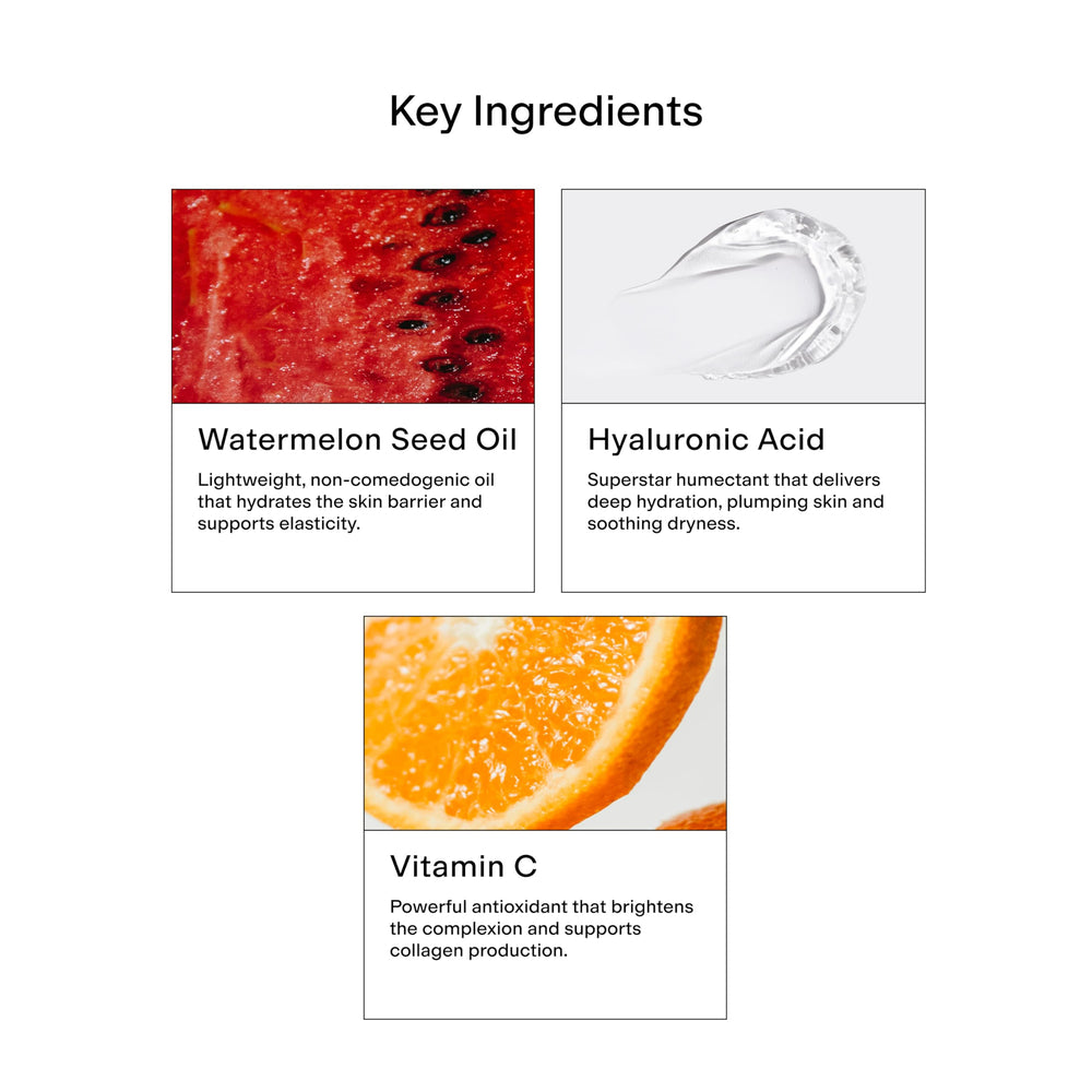 CLEARSTEM GOLDENHOUR watermelon seed oil provides lightweight nourishment