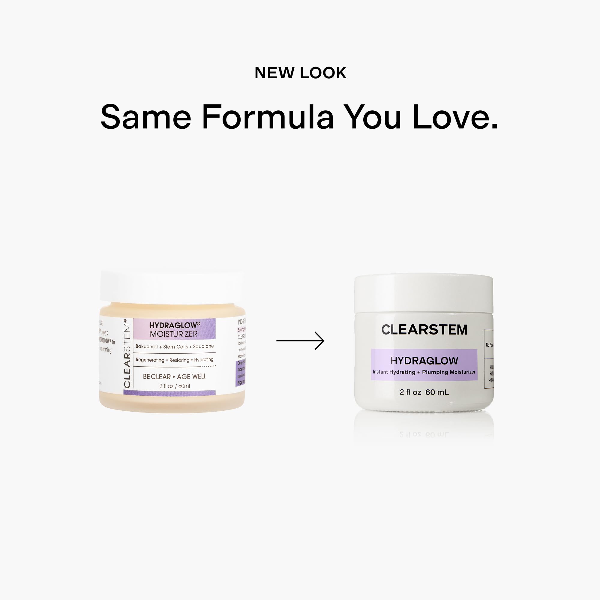 CLEARSTEM Hydraglow application on face and neck demonstrates morning or night skincare routine