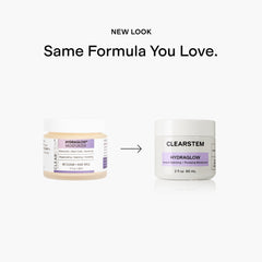 CLEARSTEM Hydraglow application on face and neck demonstrates morning or night skincare routine