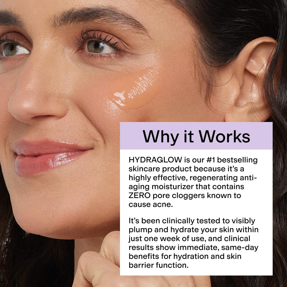 CLEARSTEM Hydraglow glow after use suggests lasting hydration and a healthy-looking complexion