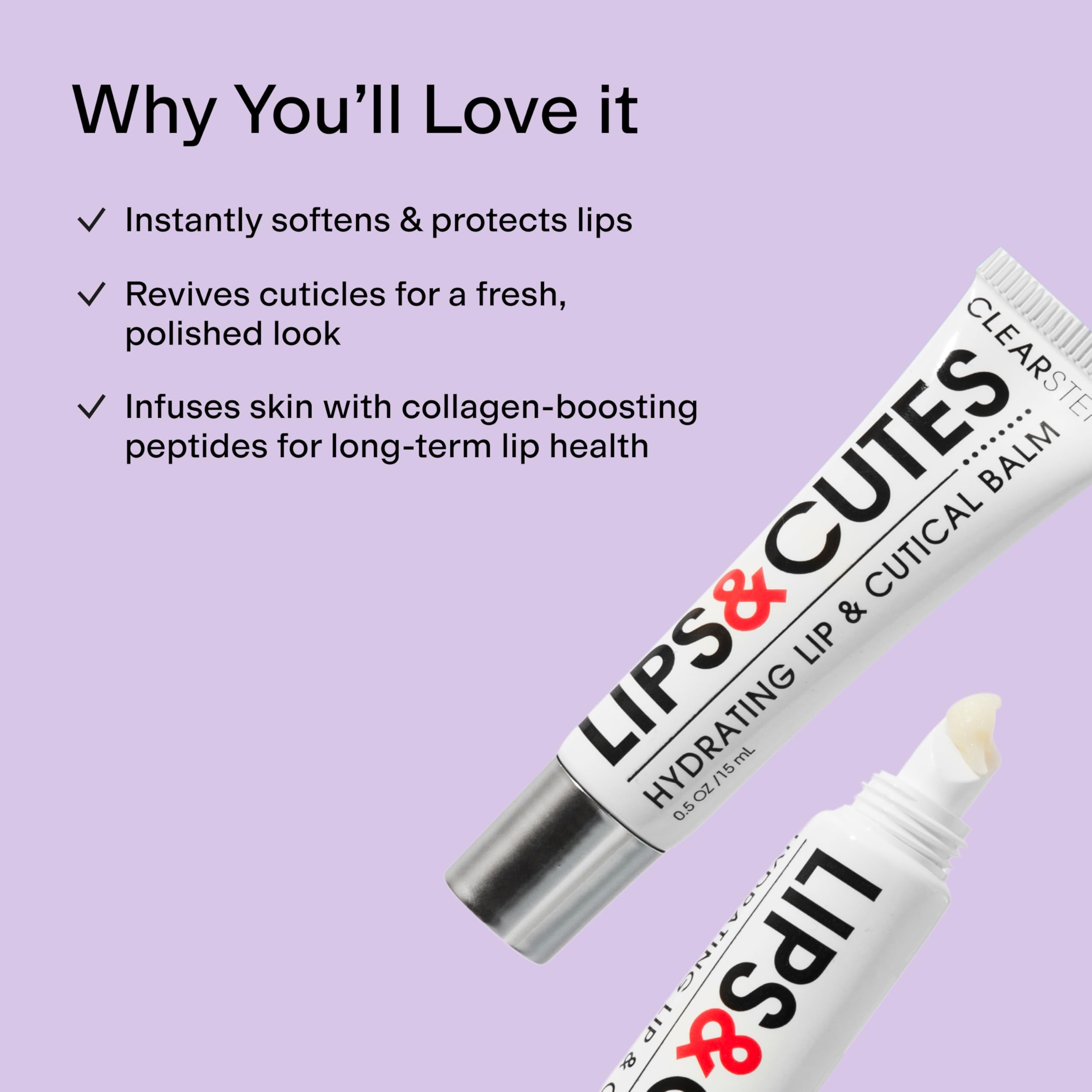 CLEARSTEM LIPS&CUTES glossy lips closeup with subtle sheen