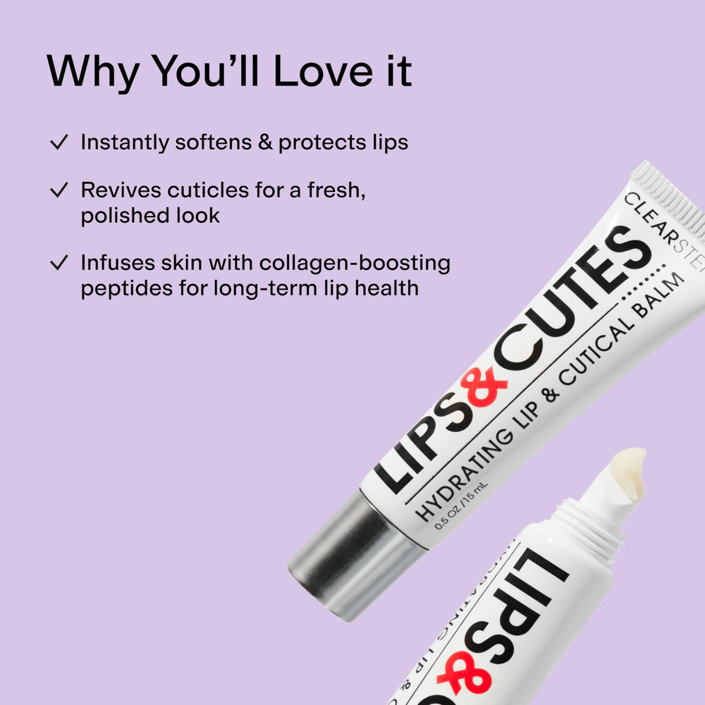 CLEARSTEM LIPS&CUTES glossy lips closeup with subtle sheen