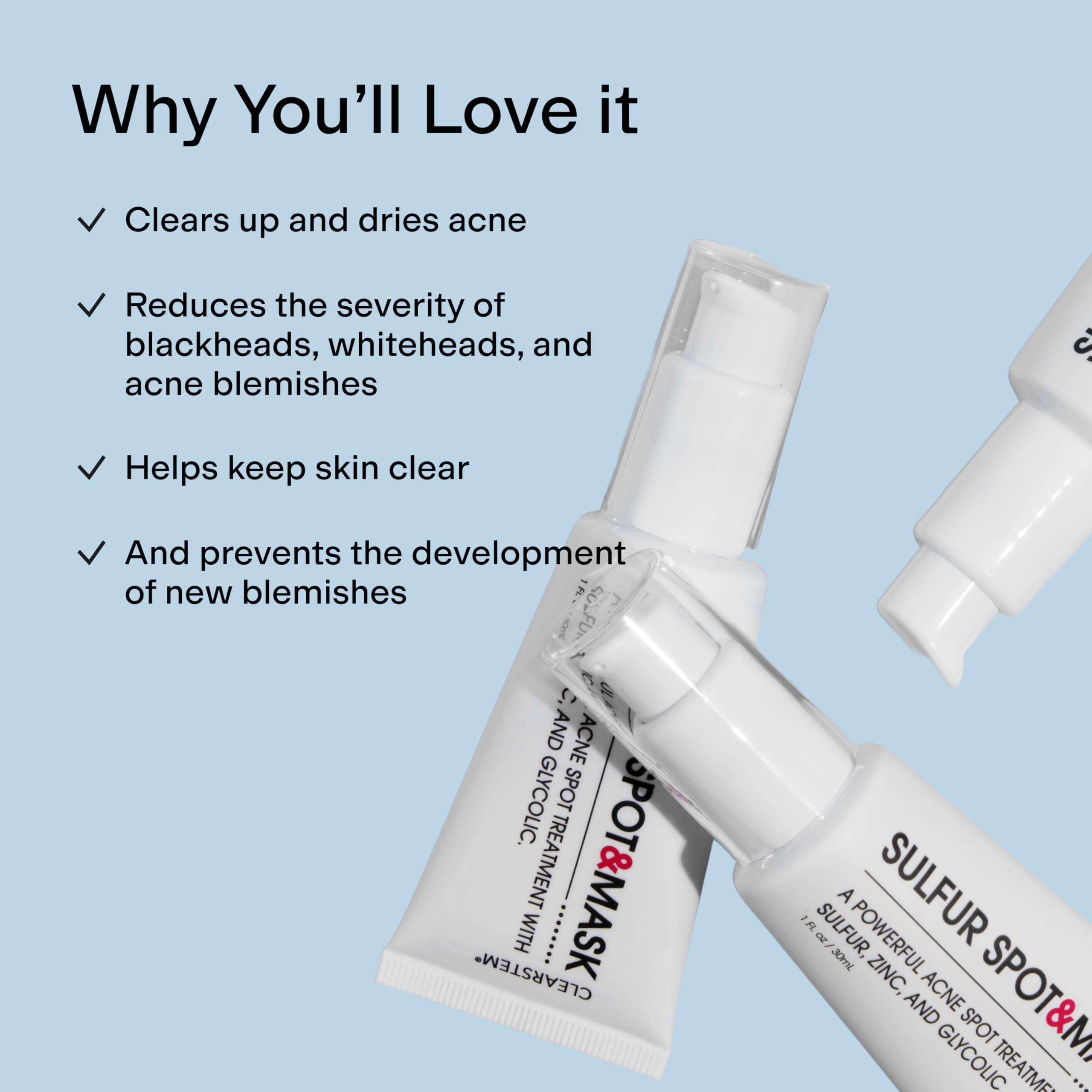 CLEARSTEM sulfur-spotmask kaolin-clay action visual with gentle purification.