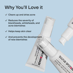 CLEARSTEM sulfur-spotmask kaolin-clay action visual with gentle purification.