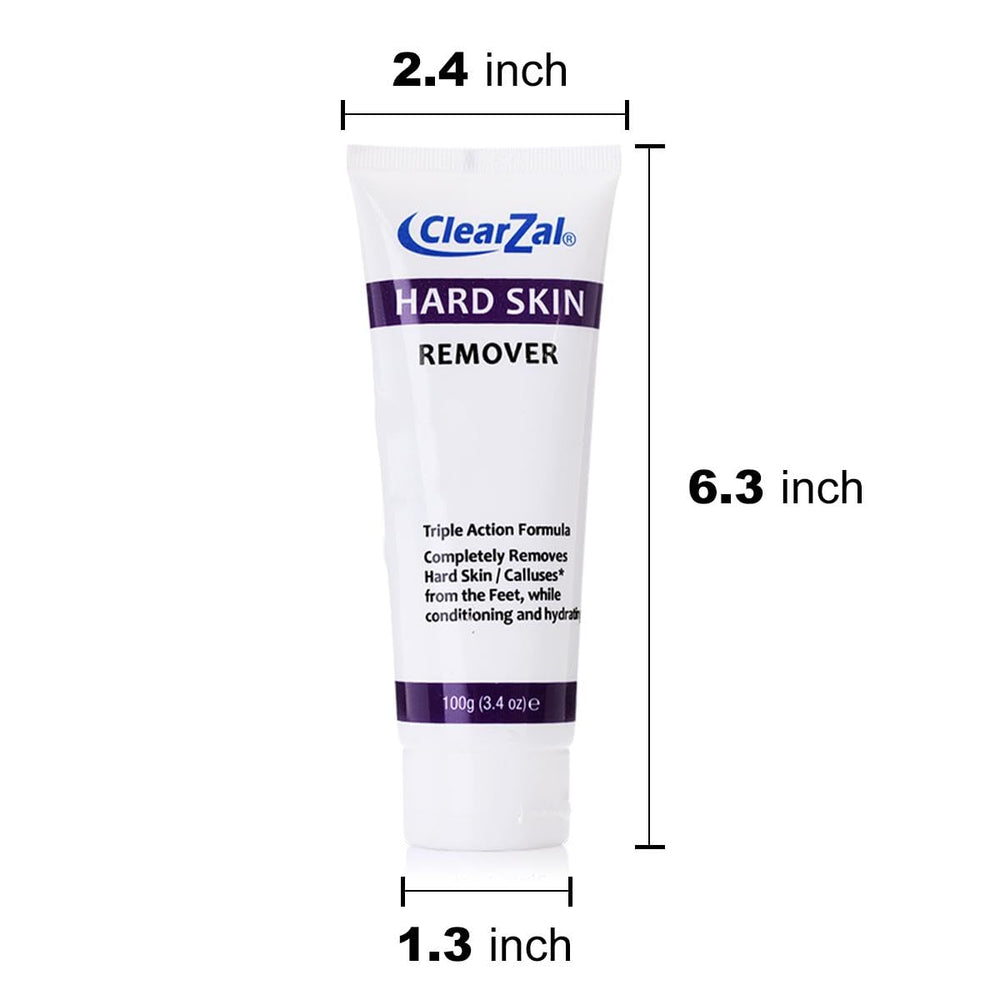 Clearzal foot cream in 3.4-ounce tube for convenient on-the-go use
