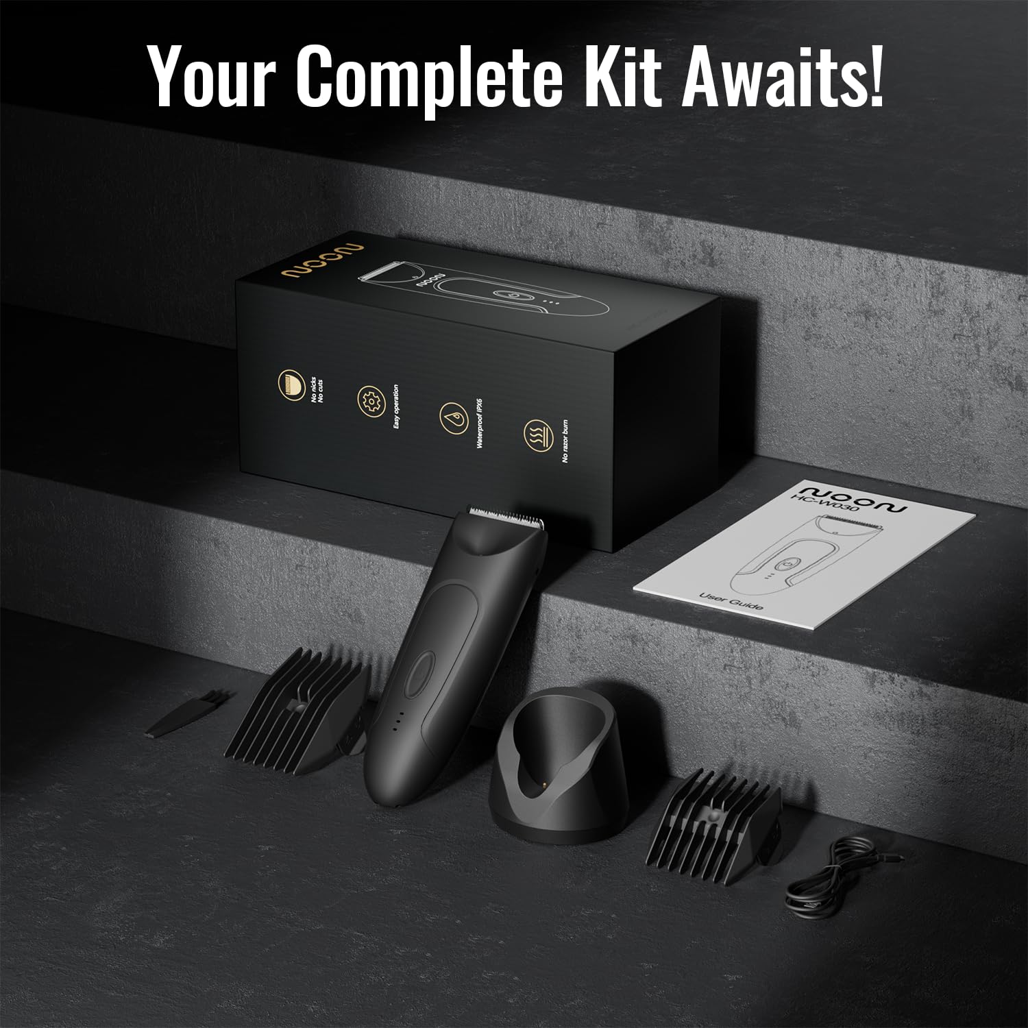 CLEVEB trimming-length comb detail for adjustable settings and precise length
