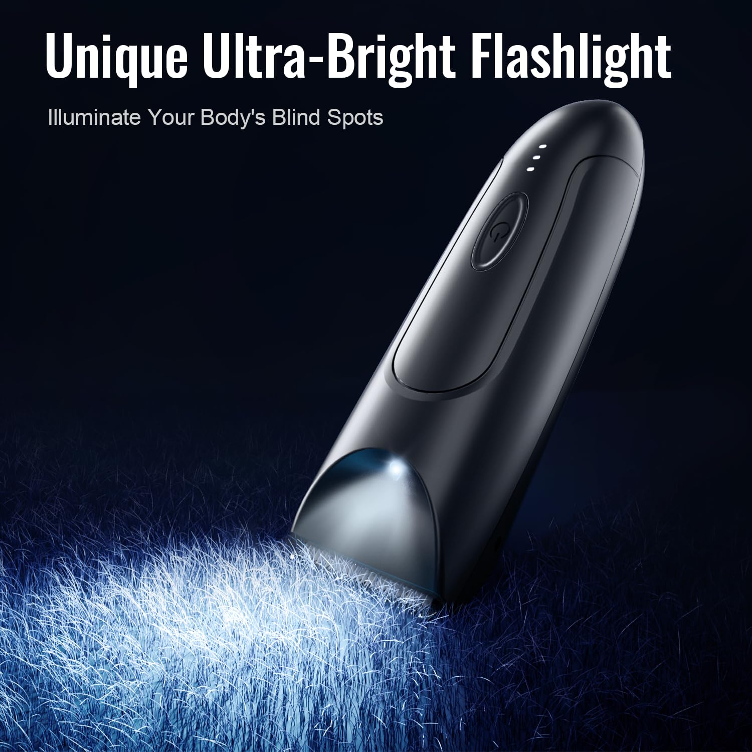 CLEVEB waterproof trimmer shown in shower, easy cleaning after use