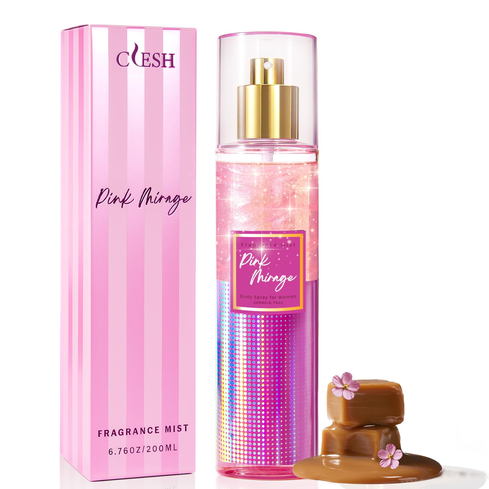 CLESH Shimmer Pink Mirage bottle front for everyday, soft fragrance