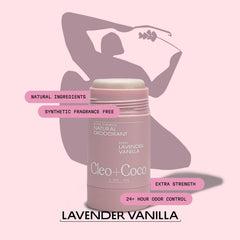 Cleo + Coco lavender vanilla scent closeup showcasing calming aromatics for daily routine