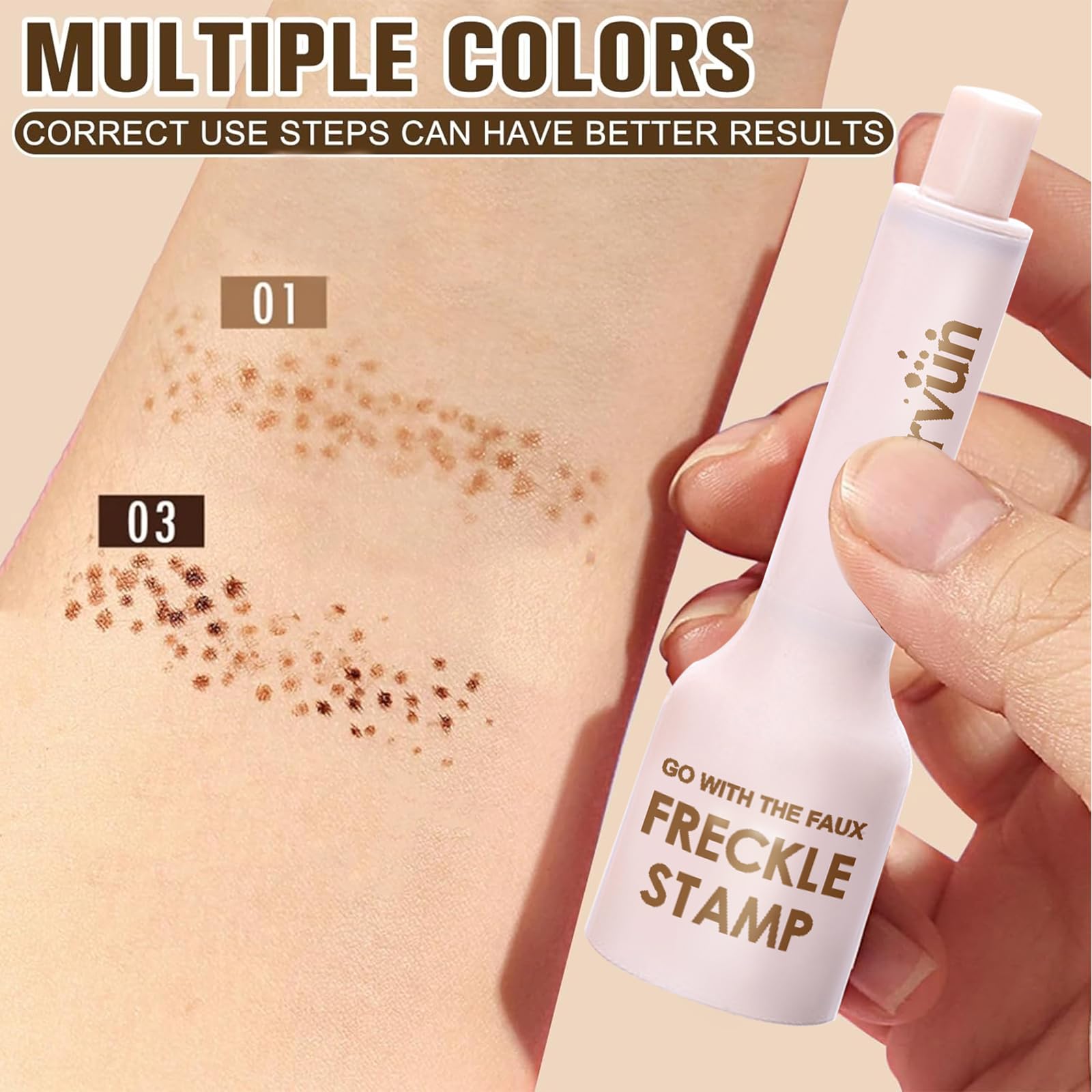 CLERVUN Freckle Stamp: acabado seco al tacto.