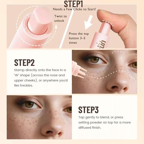 CLERVUN Freckle Stamp: pecas naturales en segundos para un look suave.