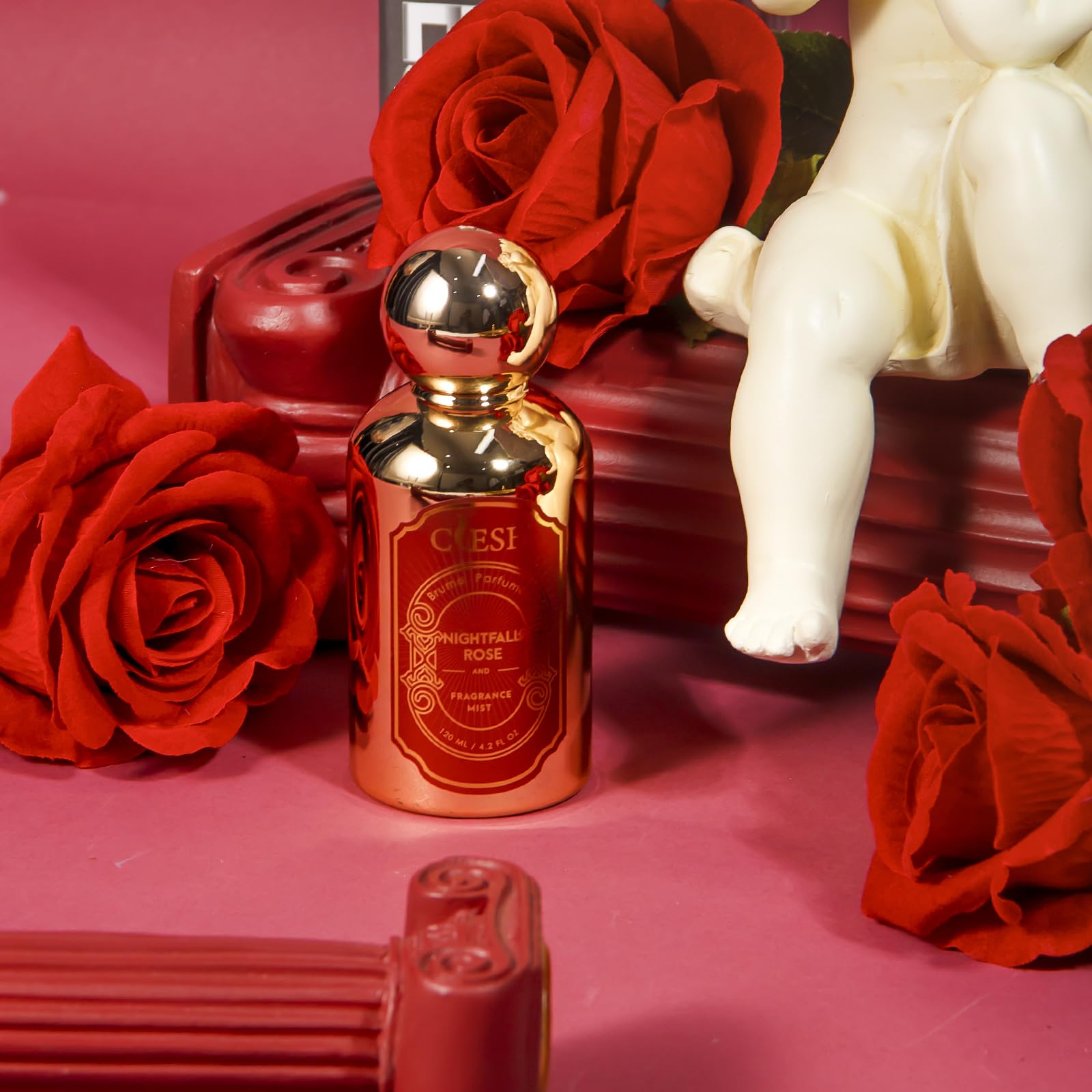 CLESH Nightfall Rose packaging suggests gift-worthy presentation on display.