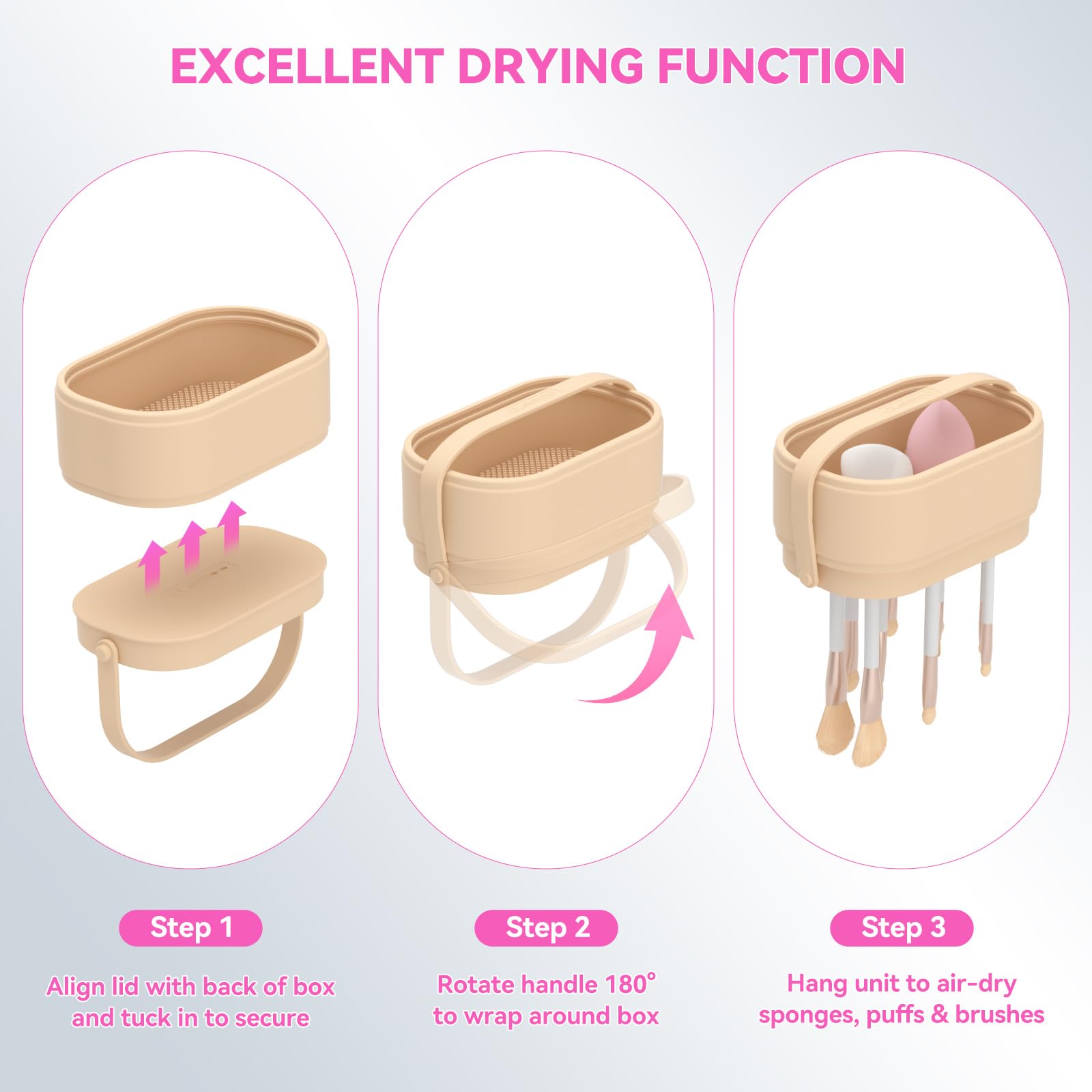 CLESOO makeup brush cleaner mat soft silicone protects delicate hairs during cleaning