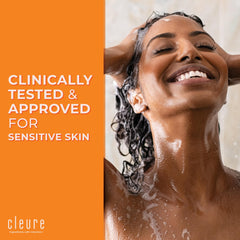 Creamy Cleure hypoallergenic volumizing shampoo lather cleanses gently while preserving moisture