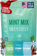 CLEVERFY eucalyptus shower steamers 18-pack bundle with relaxing aroma for daily routines