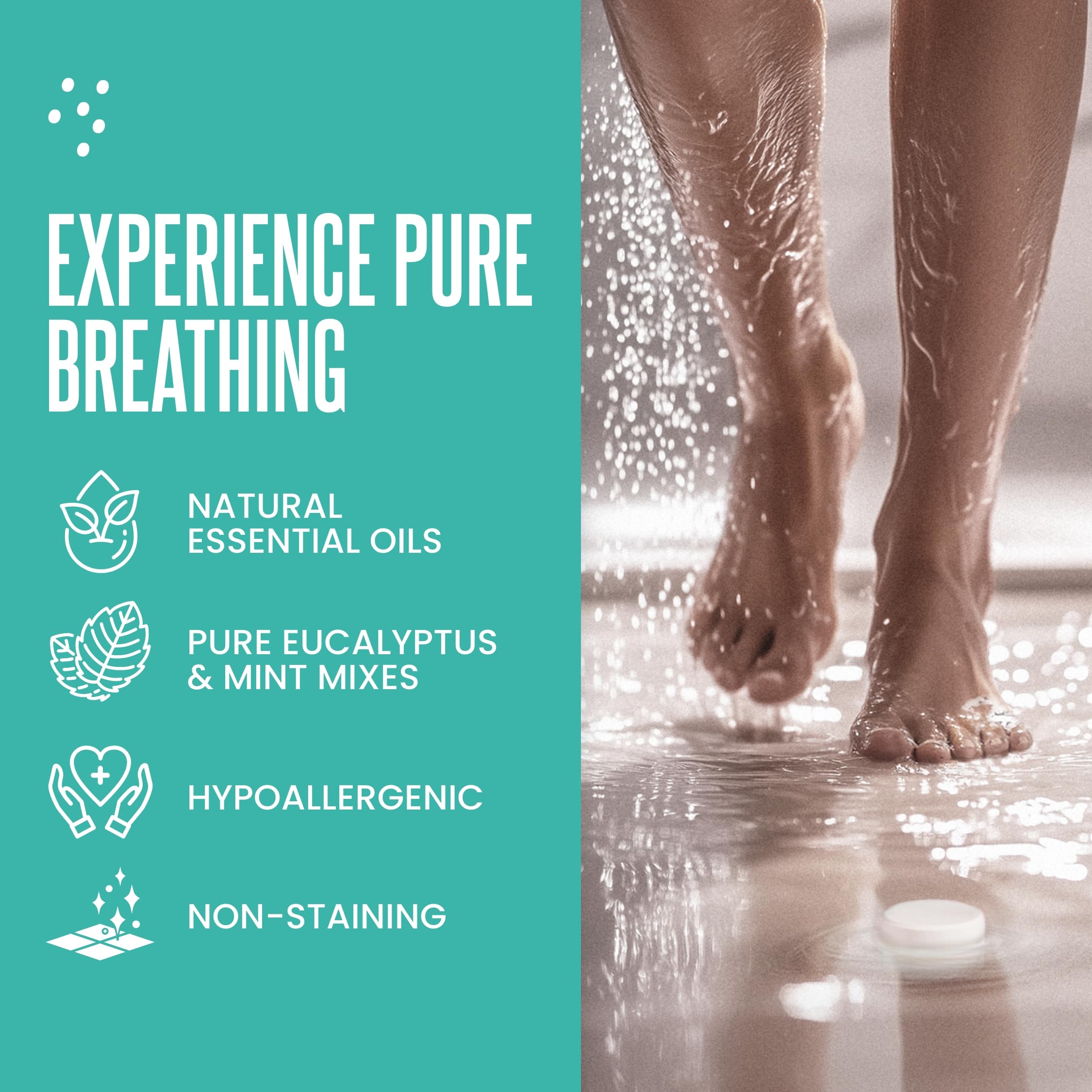 CLEVERFY eucalyptus shower steamers bottle view highlights USA-made, cruelty-free ingredients