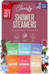 Cleverfy Shower Steamers Lavender in-pack for a calming spa-like shower ritual.