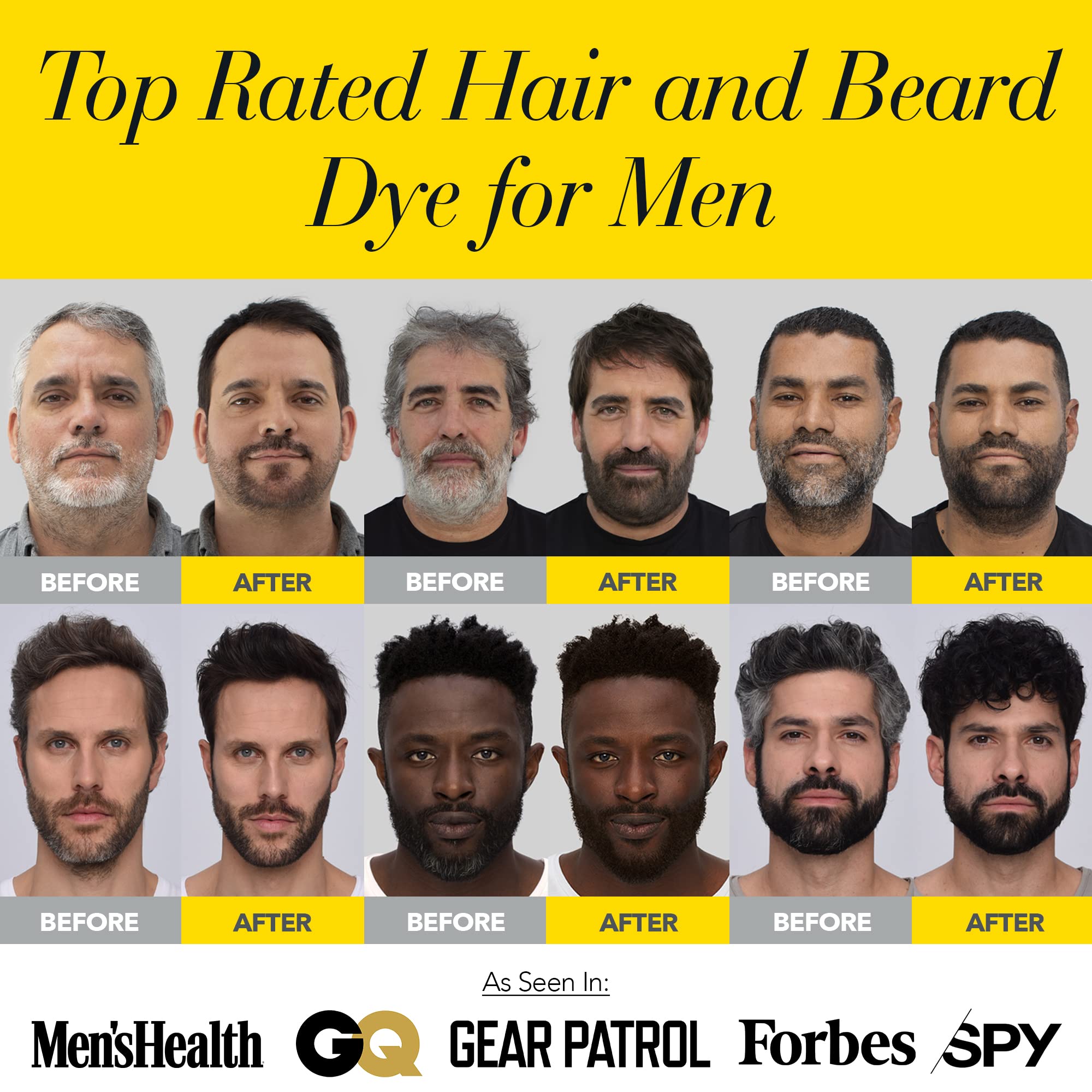 CLEVERMAN all-in-one color kit supports beard, hair, and touch-ups