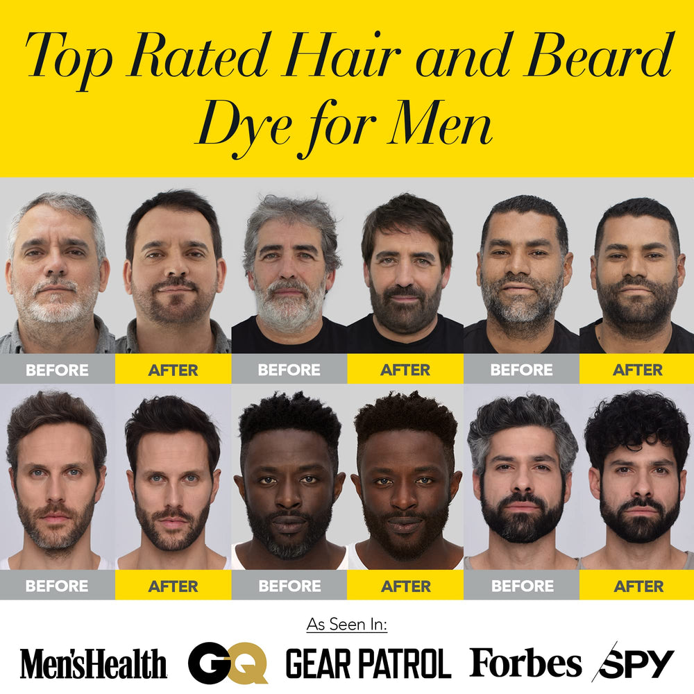 CLEVERMAN all-in-one color kit supports beard, hair, and touch-ups