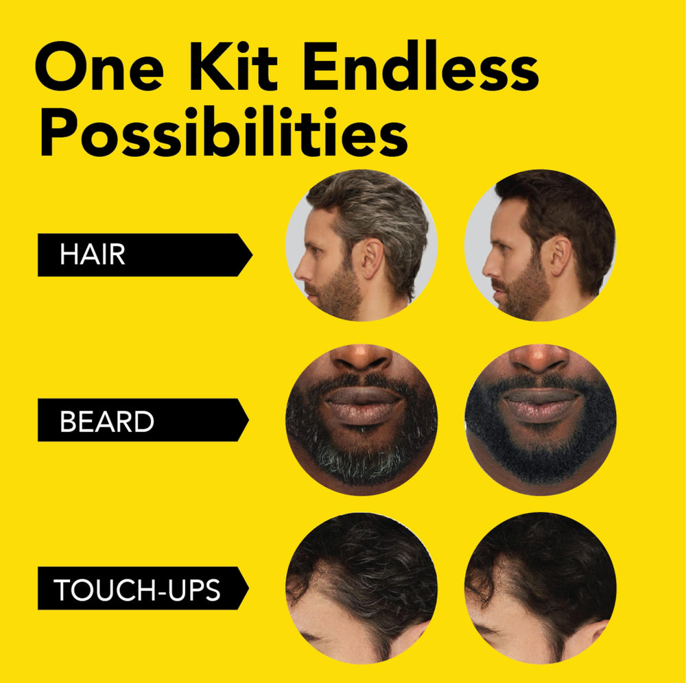 Cleverman Medium Blond All-in-One Kit gloves and tools ensure precise, mess-free coloring.