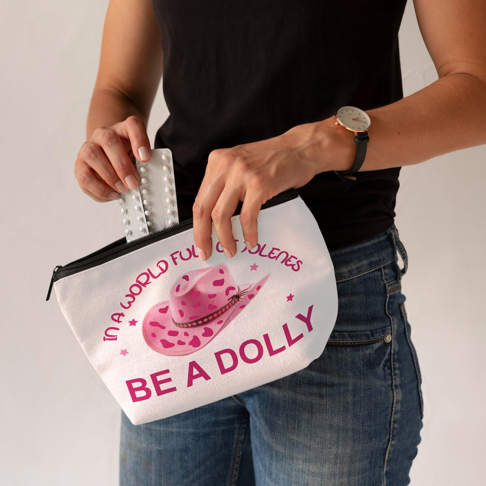 CLHHM Pink Western Hat Makeup Bag packaging ready for gifting