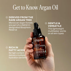 Cliganic Argan Oil single-ingredient purity highlighted by the bottle