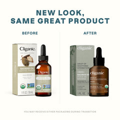 Cliganic packaging variation image featuring new look while preserving organic quality.