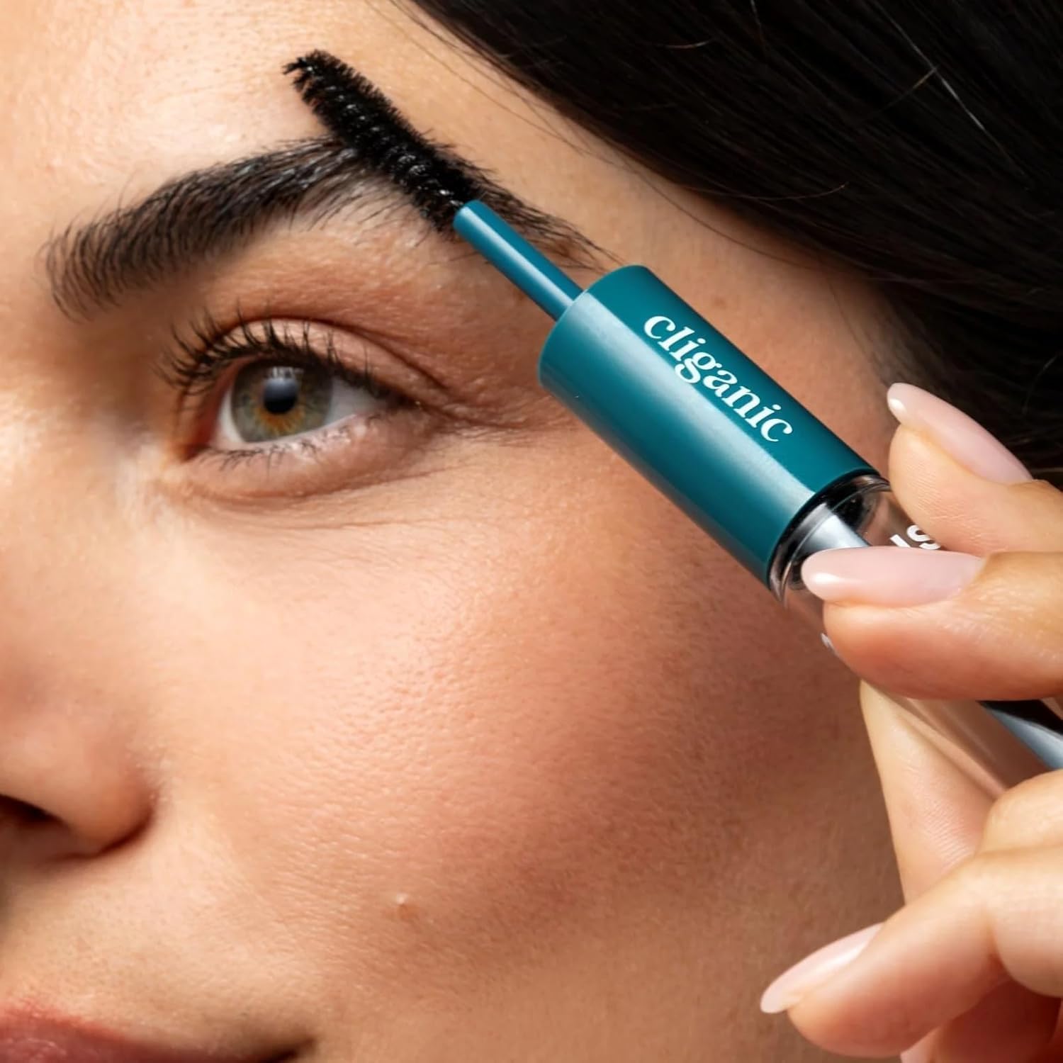 Cliganic Castor Oil used on skin and hair shows nourishing possibilities for brows and lashes.