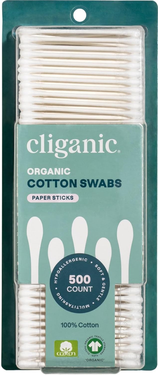 Cliganic cotton swabs for first aid or electronics cleaning, versatile everyday tool.
