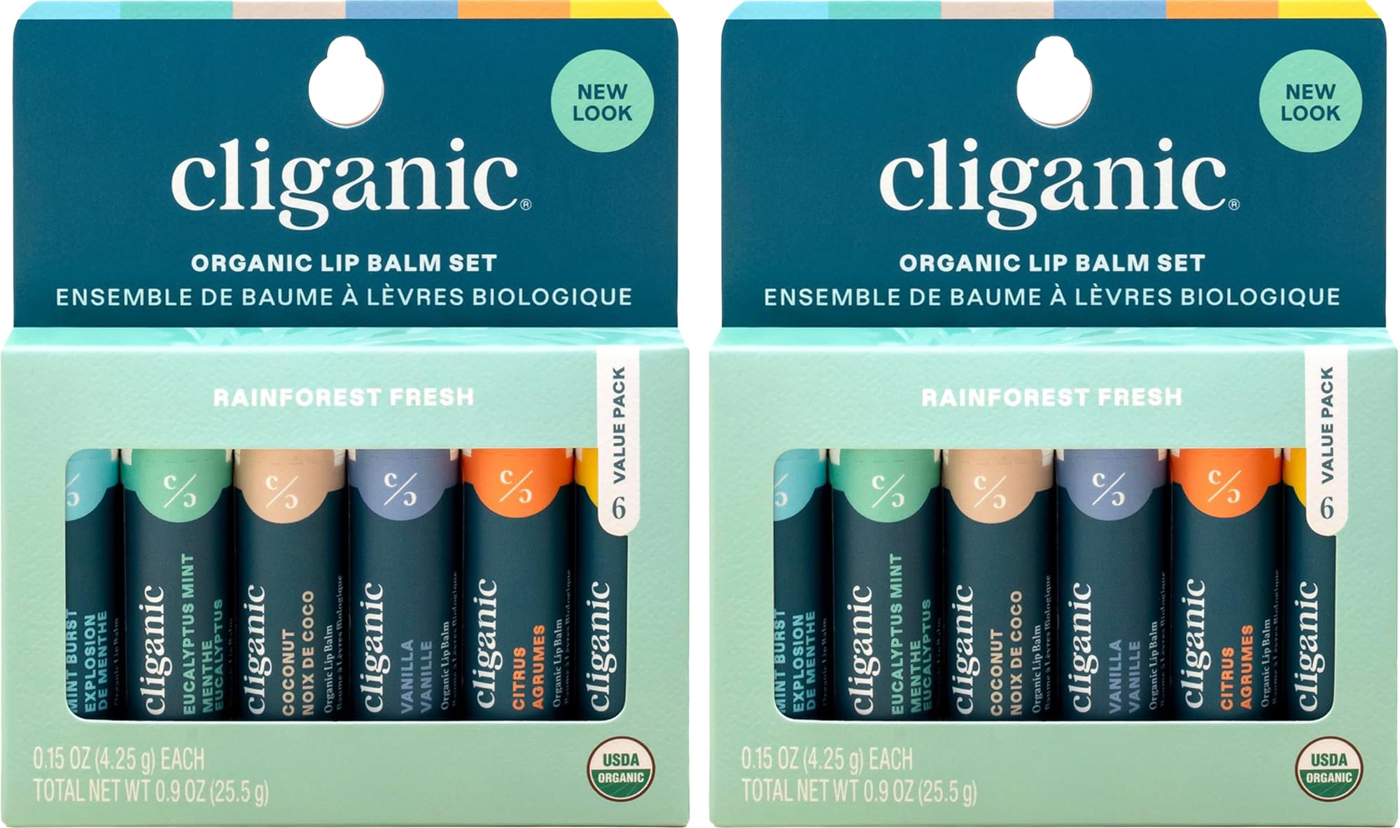 Cliganic lip balm set packaging transition with unchanged organic formula