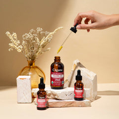 Cliganic Marula Oil dropper dispense demonstrates easy, precise application