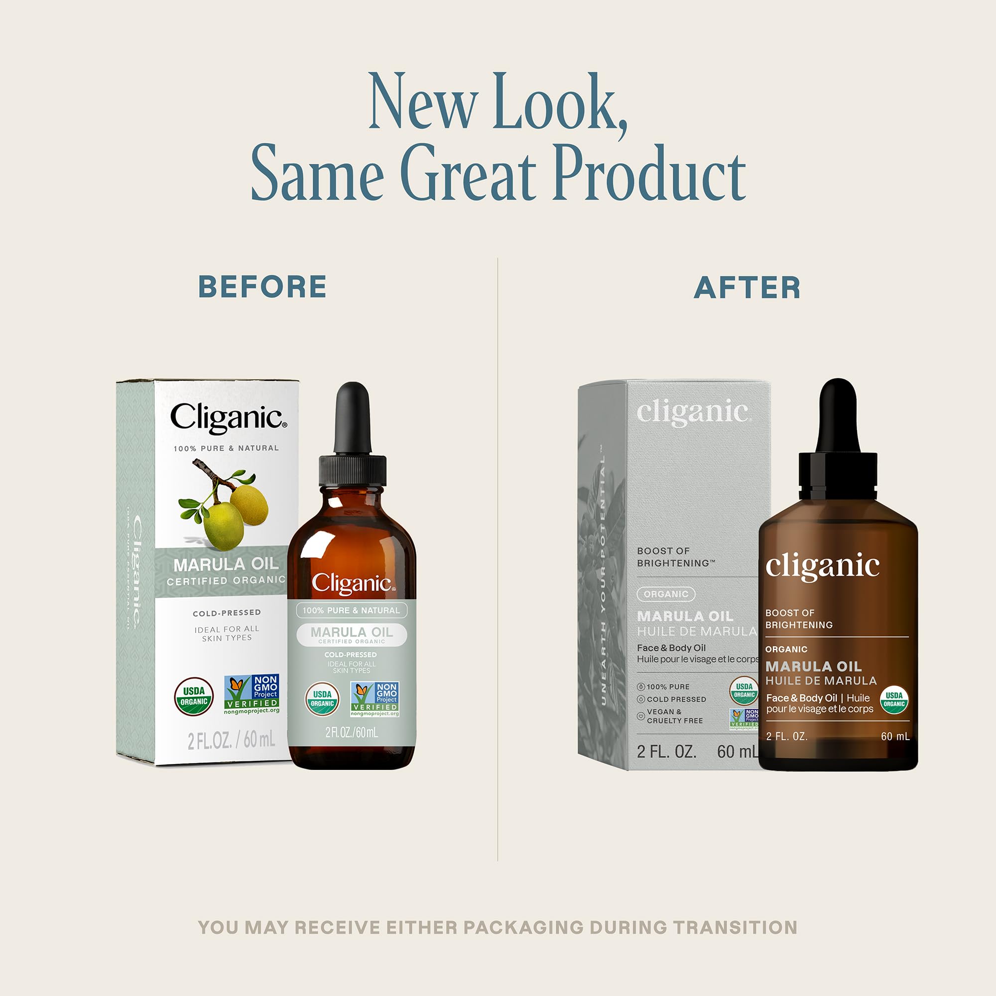 Cliganic Marula Oil skin-application scene showing fast absorption