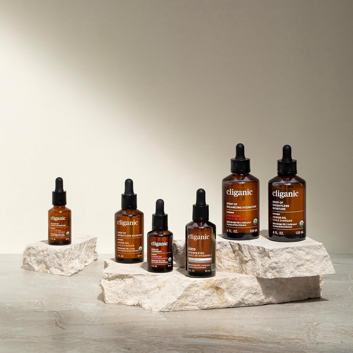 Cliganic Pumpkin Seed Oil application demonstrates versatile plant-based care for skin and hair.