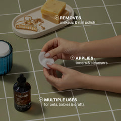 Cliganic pad used with toner demonstrating easy application