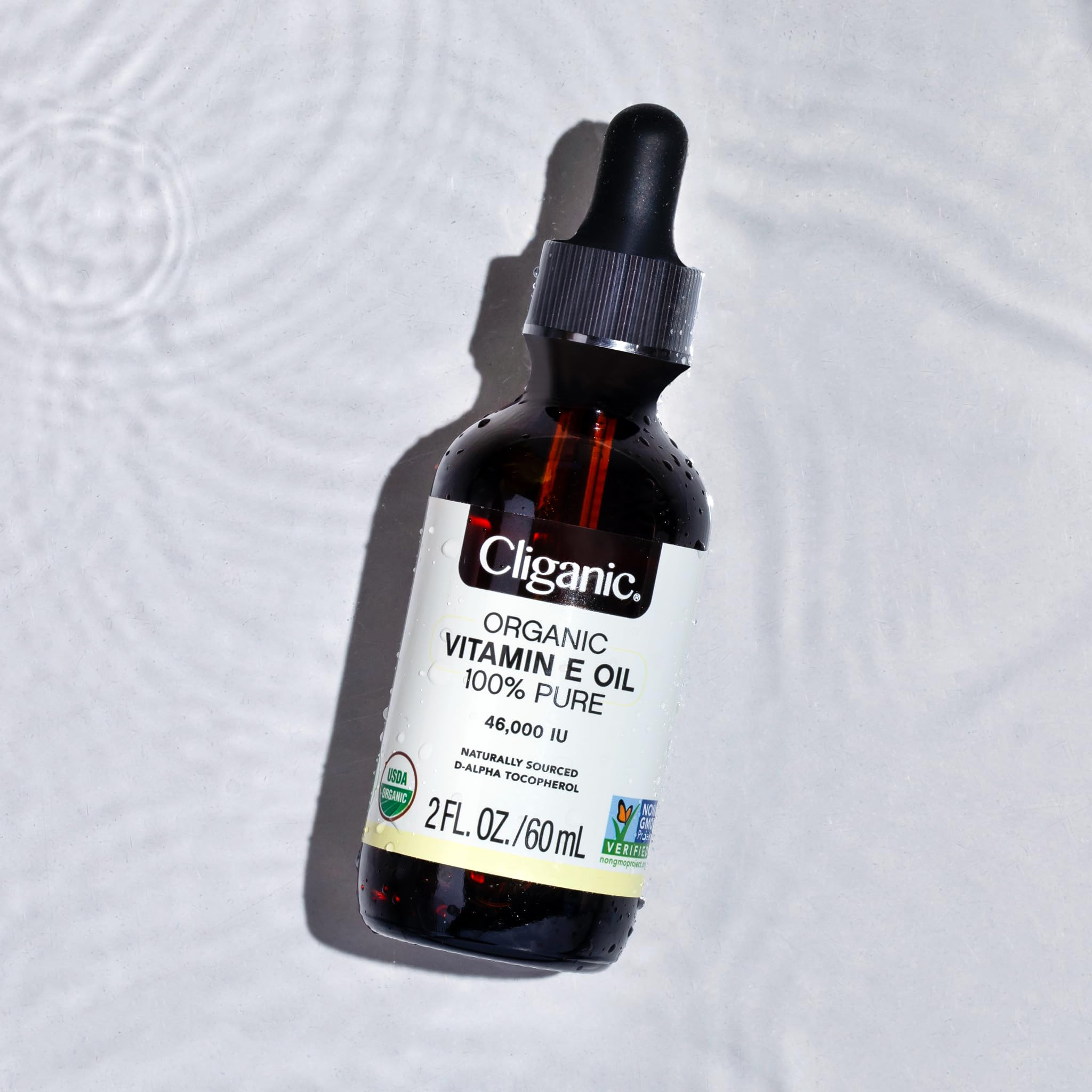 Cliganic Vitamin E Oil on skin for hydration